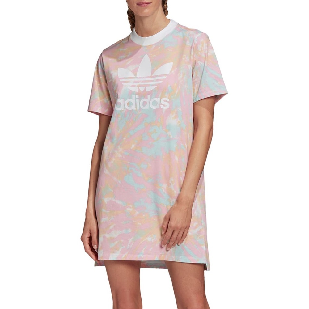 ADIDAS Tie Dye T-shirt Dress NWT